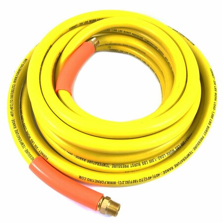 FORNEY Air Hose, Yellow Rubber, 3/8 in x 25ft 75437